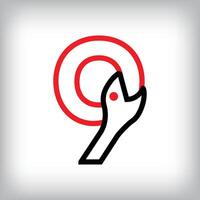 Ouroboros infinity number 9 logo design. Self-eating snake linear design for companies. Traditional reptile template vector