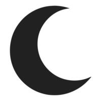 Moon Icon Silhouette Corner Elements Ornaments for Creative Design vector