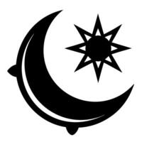 Moon Icon Silhouette Corner Elements and Ornaments Creative Design vector