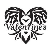 Valentine's day logo with a heart shape vector