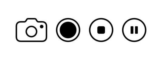 Camera icons. Camera signs set vector