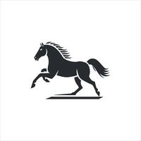 Graphic of a Horse with Flowing Mane in a Simple and Bold Design vector