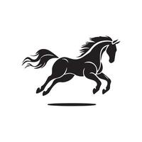 Modern Horse Silhouette Design with Graceful Lines and a Powerful Rearing Pose vector