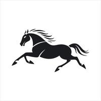 Bold Silhouette of a Rearing Horse with Graceful Lines and Minimalist Art vector