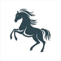 Modern Horse Silhouette Art with a Bold and Graceful Design on White vector