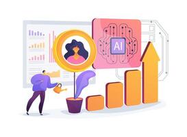 AI-Enhanced Lead Nurturing abstract concept illustration. vector