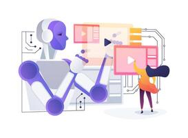 AI-Driven Content Personalization abstract concept illustration. vector