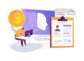AI-Driven Customer Lifetime Value Analysis abstract concept illustration. vector