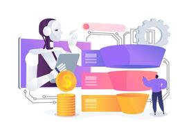 AI-Powered Sales Pipeline Management abstract concept illustration. vector
