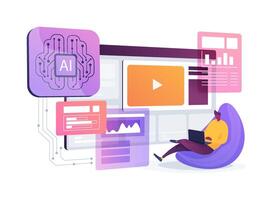 AI-Enhanced Marketing Analytics abstract concept illustration. vector