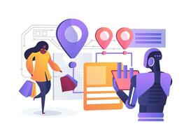 AI-Enhanced Customer Journey Mapping abstract concept illustration. vector