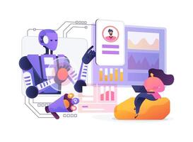 AI-Driven Account-Based Marketing abstract concept illustration. vector