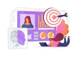 AI-Driven Behavioral Targeting abstract concept illustration. vector