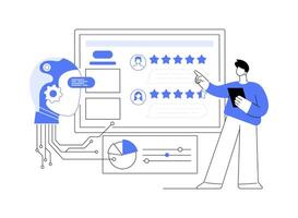 AI-Enhanced Customer Feedback Analysis abstract concept illustration. vector