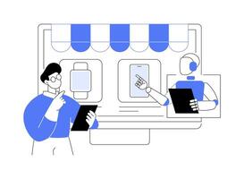 AI-Powered Customer Onboarding abstract concept illustration. vector
