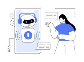 AI-Powered Interactive Voice Response Systems abstract concept illustration. vector