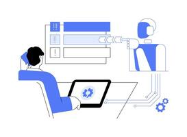 AI-Enhanced Support Ticket Prioritization abstract concept illustration. vector