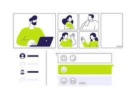 Comment on work abstract concept illustration. vector