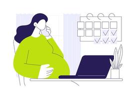 Maternity-leave policy abstract concept illustration. vector