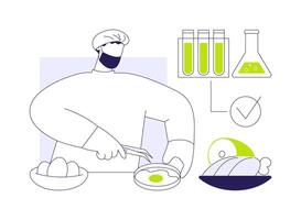 Microbiological food hazards abstract concept illustration. vector