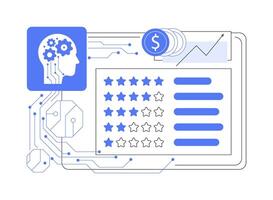 AI-Powered Customer Experience Management abstract concept illustration. vector