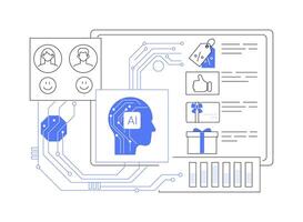 AI-Driven Customer Loyalty Programs abstract concept illustration. vector