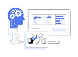 AI-Driven Customer Sentiment Heatmaps abstract concept illustration. vector