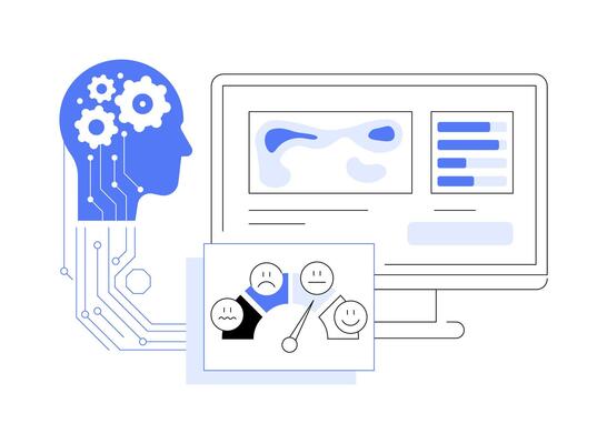 AI-Driven Customer Sentiment Heatmaps abstract concept illustration.