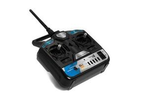 Remote control transmitter used for operating drones and model aircraft photo