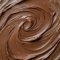 Swirled Chocolate Hazelnut Spread Texture photo