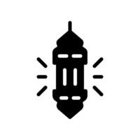 Design Illustration graphic of glow lantern icon with glyph style. Suitable for UI, mobile design, web design, etc. Transparent Background png