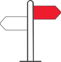 A flat illustration of a sign board vector