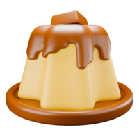 a 3d illustration of jelly with melted chocolate png