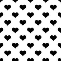 Simple monochrome seamless pattern with hearts. Repeatable background for Valentine's day. vector