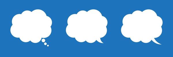 Blank empty speech bubbles. Thought bubble, empty communication cloud. vector