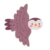 Cute owl in Scandinavian style on a white background.Cute owl in Scandinavian style on a white background. vector