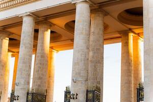The columns are made of stone photo
