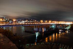 A bridge over a river photo