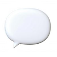A clean, empty speech bubble ideal for conveying ideas and dialogue in visuals. png