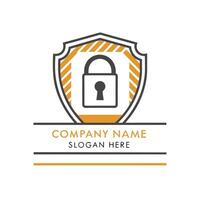 a lock and padlock logo for a company vector