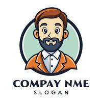 a man with a beard and mustache is wearing a suit and tie vector