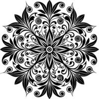 a black and white design with white background vector