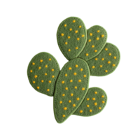 A vibrant, stylized cactus design with dotted pads, perfect for decorating modern spaces or adding a touch of nature. png