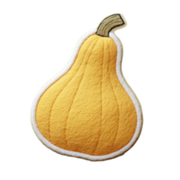 A vibrant, plush yellow squash, perfect for autumn decor or adding a touch of warmth to any space. png