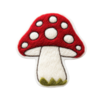 A colorful red mushroom with white spots, perfect for adding a whimsical touch to crafts and designs. png