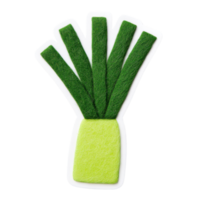 A vibrant green vegetable representation, featuring layered stalks and a unique design, perfect for culinary-themed projects. png