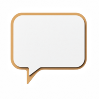 Empty speech bubble with a stylish border for dialogue or messaging. png