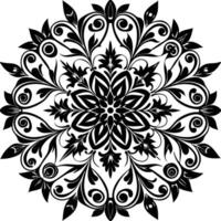 a black and white design with pattern vector