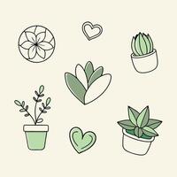Lovely Illustrations of Succulents in Different Shapes and Sizes Making a Perfect Addition to Your Home Decor with Their Verdant Aesthetic and Cheerful Presence vector