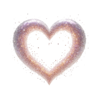 Heart glowing with animated sparkles in a dreamy effect png